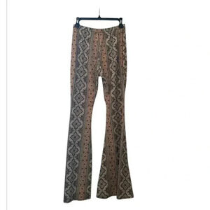 High waisted Bell Bottom Boho Pants, Brown, Black, Navy size Medium.